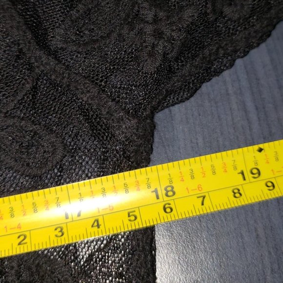 black lace crochet mesh long duster cardigan kimono - Picture 3 of 7